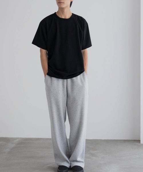 NAVY tシャツ さらさらした肌さわりの上品見えジョーゼットクルー