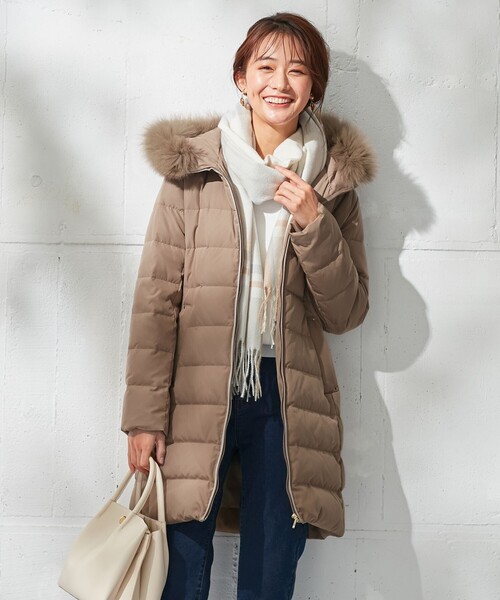 ANY SIS（エニィスィス） ダウンコート 1 ベージュ レディース