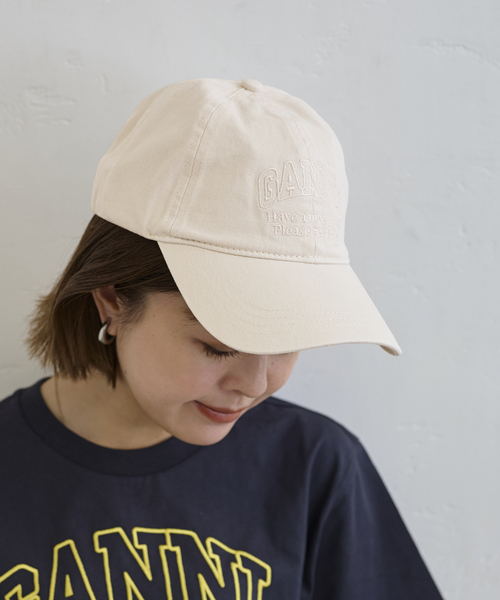 GANNI キャップ 帽子 / ガニー Cap Hat PATCH レディース