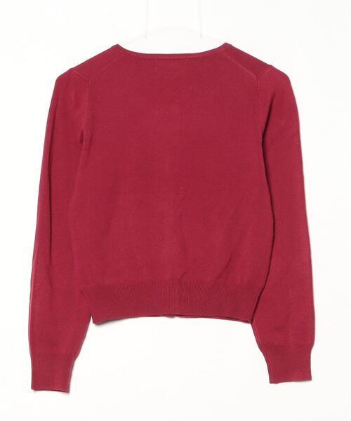 「Debut de Fiore」 ビジューニットカーディガン 38 レッド レディース_画像2