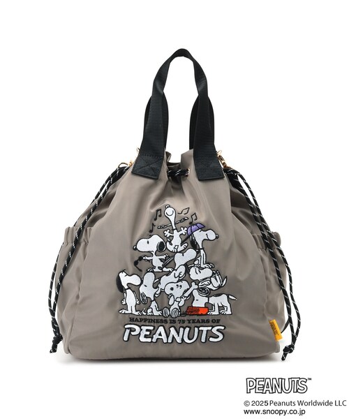 PEANUTS トートバッグ 「PEANUTS75th」ナイロン巾着トート