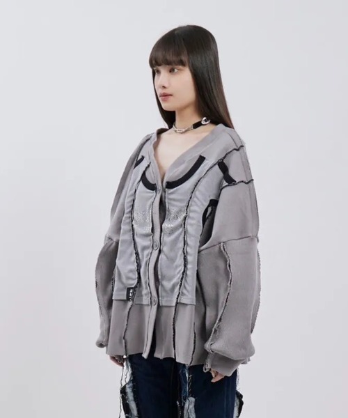 トップス Seivson Fluid Sculptural Knit Cardigan Seivson（セイヴソン） カーディガン 「 Seivson 2000 DIAMOND