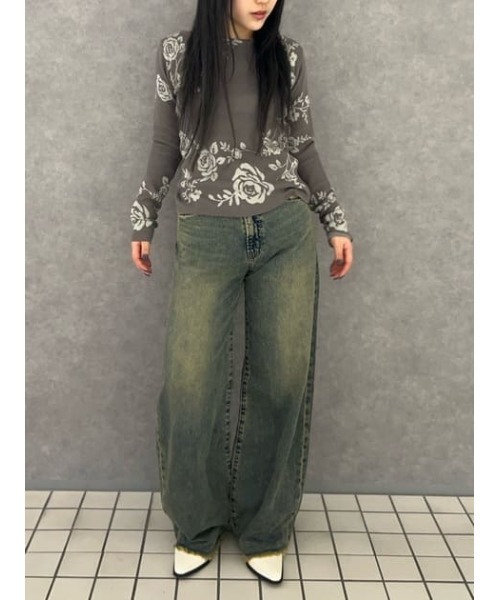 ラグアジェム　laguagem ニット LAGUA GEM（ラグアジェム） ニット セーター CROSS RIB KNIT トップス