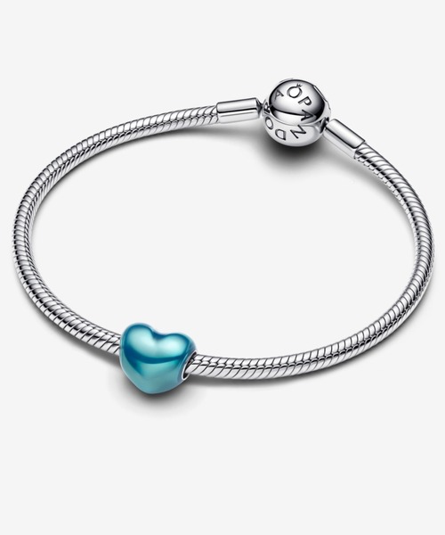 PANDORA（パンドラ） チャーム メタリック スカイブルー ハート