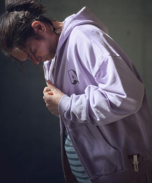 パーカー ADAMPATEK/pigment dyeing zip hoodie/ピグメント染めジップパーカー(AP2514012) レディース メン ADAM PATEK パーカー ADAMPATEK/pigment dyeing zip hoodie
