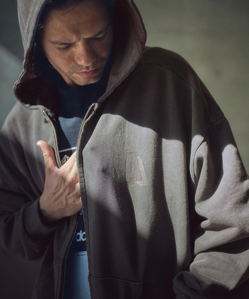 パーカー ADAMPATEK/pigment dyeing zip hoodie/ピグメント染めジップパーカー(AP2514012) レディース メン ADAM PATEK パーカー ADAMPATEK/pigment dyeing zip hoodie