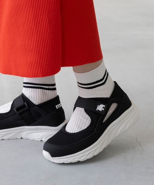 moz（モズ） スニーカー 厚底 ベルクロスニーカーサンダル レディース