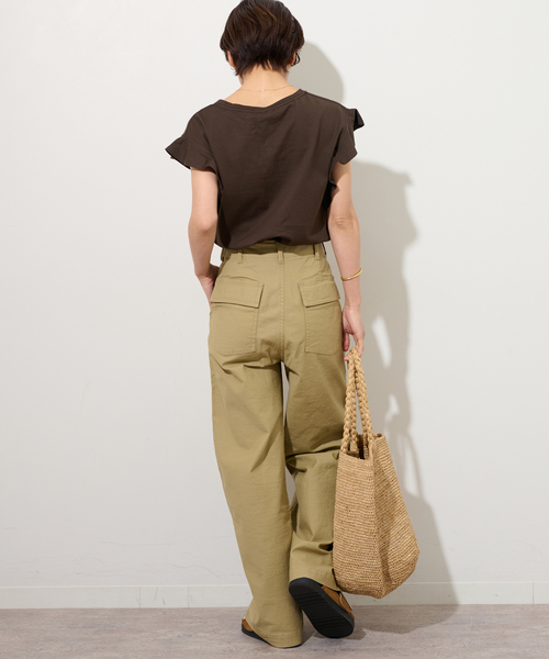 【美品】relume JOURNAL STANDARD フリルスリーブブラウス JOURNAL STANDARD relume｜《WEB限定追加》リネンコットン