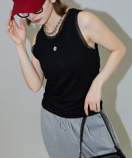 PUBLUX タンクトップ ノースリーブ MARY QUANT × PUBLUX/マリー