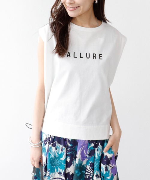tシャツ タックショルダー ノースリーブカットソー レディース