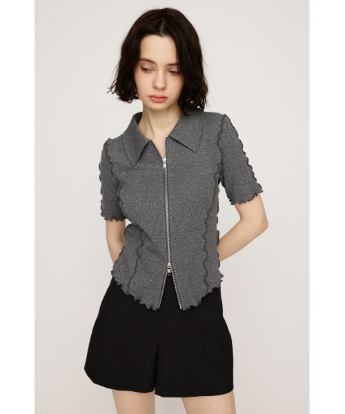 SLY tシャツ FRONT ZIP LINKING TOPS フロント ジップ
