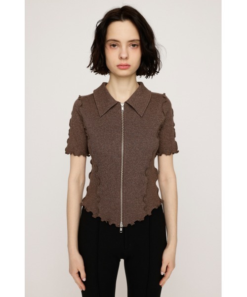 トップス k SLY tシャツ FRONT ZIP LINKING TOPS フロント ジップ