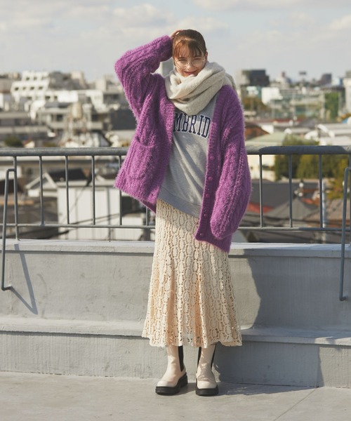 「archives」 ニットカーディガン MEDIUM モカ レディース_画像5