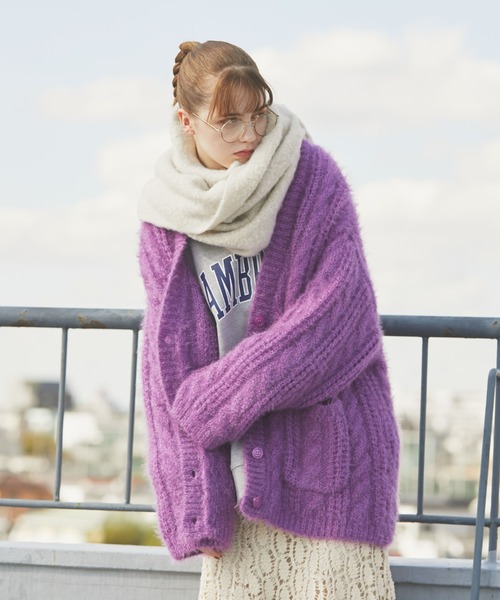 「archives」 ニットカーディガン MEDIUM モカ レディース_画像6