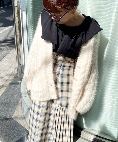 「archives」 ニットカーディガン MEDIUM モカ レディース_画像8