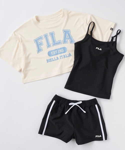 FILA（フィラ） 水着 水陸両用Tシャツ付き 3点セット水着 キッズ 子供