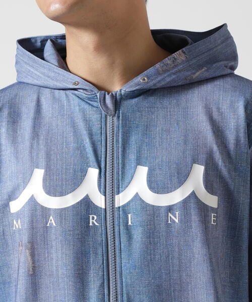 ムータマリン mutaMARINE ラッシュガード パーカー Sサイズ muta MARINE/ムータ マリン/ラッシュパーカー (ダメージデニム