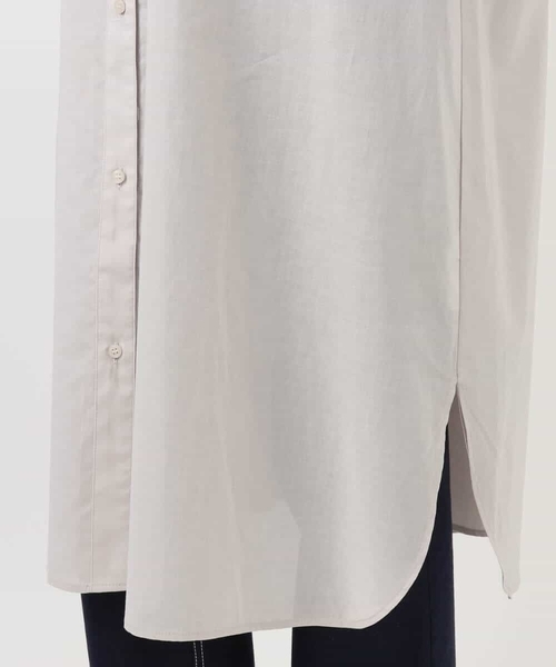 MK MICHEL KLEIN シャツワンピース コットンリネンロングシャツ