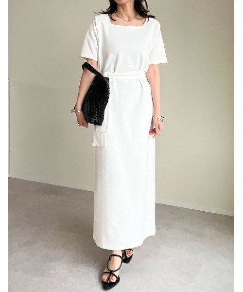 【新品】  ホワイト 半袖ワンピース XL Re:EDIT（リエディ） ワンピース 半袖 : ZOZOTOWN Yahoo!店 - 通販