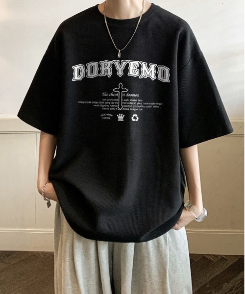 NEW GENTLEMAN tシャツ DORYEMO ワッフル オーバーサイズT