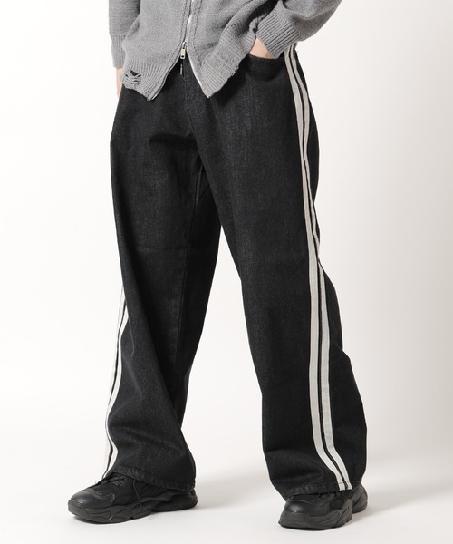 Theater code ジーンズ 「70％OFF」side line denim pants / サイド