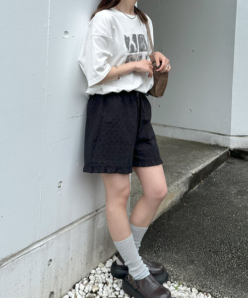 Discoat（ディスコート） パンツ 「umm.」フリルレースショートパンツ