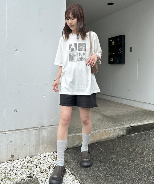 Discoat（ディスコート） パンツ 「umm.」フリルレースショートパンツ