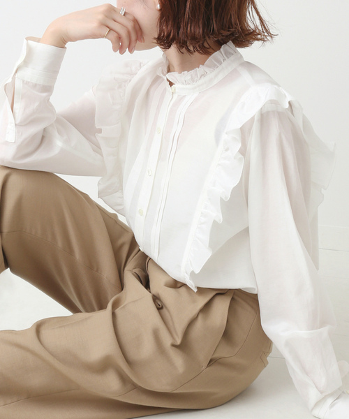 「Spick & Span」 長袖ブラウス FREE ベージュ レディース Spick＆Span 「Spick & Span」 長袖ブラウス FREE ベージュ