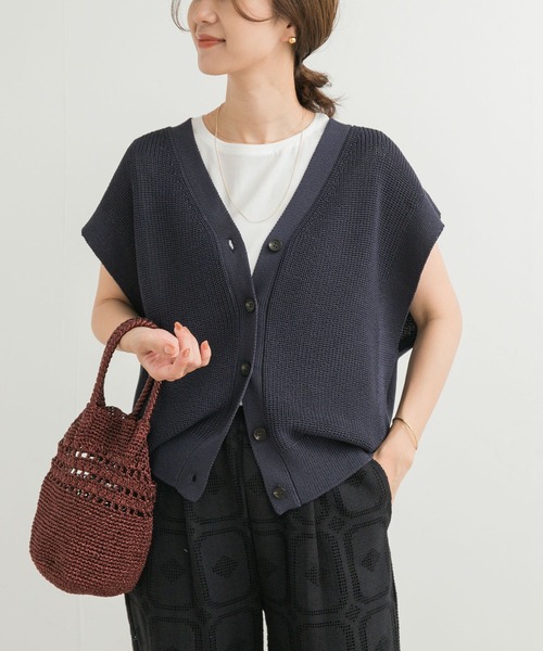 【未使用】定価¥23,100リネンライクミドルレングスジレ SENSE OF PLACE by URBAN RESEARCH ベスト ジレ 「UR TECH