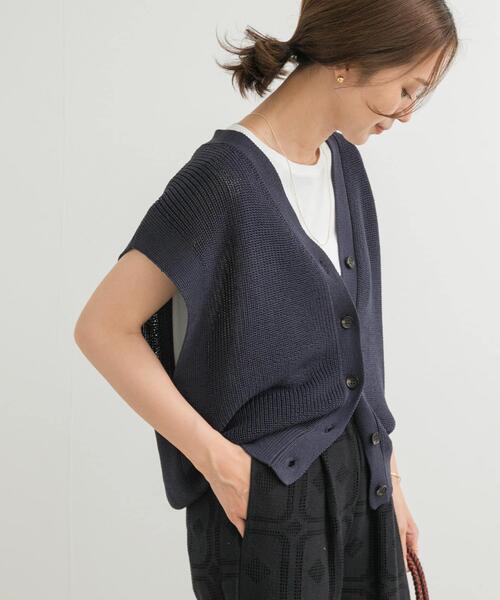 URBAN RESEARCH DOORS ベスト ジレ リネンライクVネックベスト