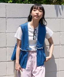FREAK'S STORE（フリークスストア） ベスト ジレ デニム ペプラム