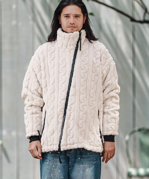CAMBIO（カンビオ） コート ジャケット mj10842- Cable Jacquard Boa