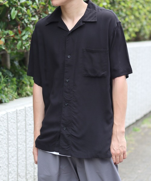 ★Supreme 半袖レーヨンシャツ Lサイズ★ブラック　アロハシャツ アロハシャツ シャツ 半袖 レーヨンアロハシャツ/半袖オープンカラー