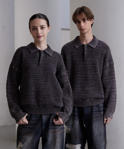 CLEL（クレイル） セーター ニット 「CLEL」Vintage Design 3D Knit