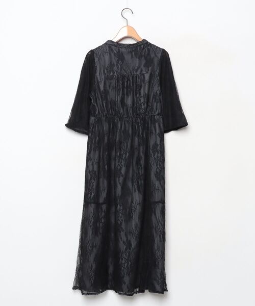 「natural couture」 半袖ワンピース MEDIUM ブラック系その他 レディース_画像2