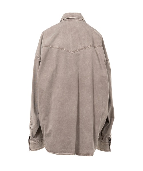 ブラウス シャツ Embellished Distressed Shirt レディースの画像