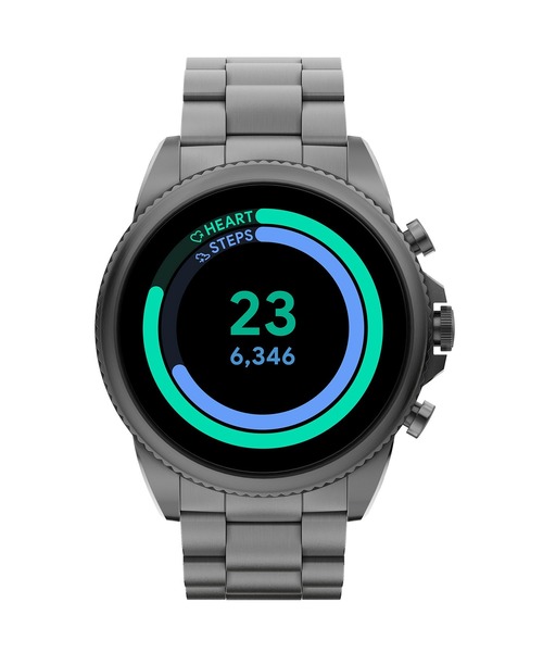 「FOSSIL」 デジタル腕時計 FREE シルバー メンズ