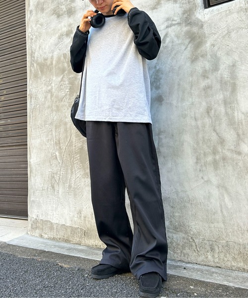 link lot チノパン 「ウエストバッグゴム」ルーズシルエットストレート