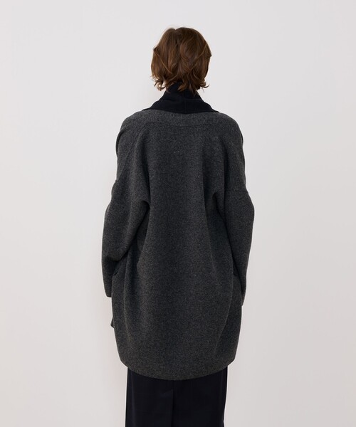 OUTIL ウティ 23AW ウールジャージーニットカーディガン ブラック GALERIE VIE（ギャルリー ヴィー） カーディガン ウールジャージー
