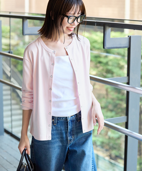 SLOBE IENA（スローブイエナ） カーディガン 「WEB限定/追加」フライス