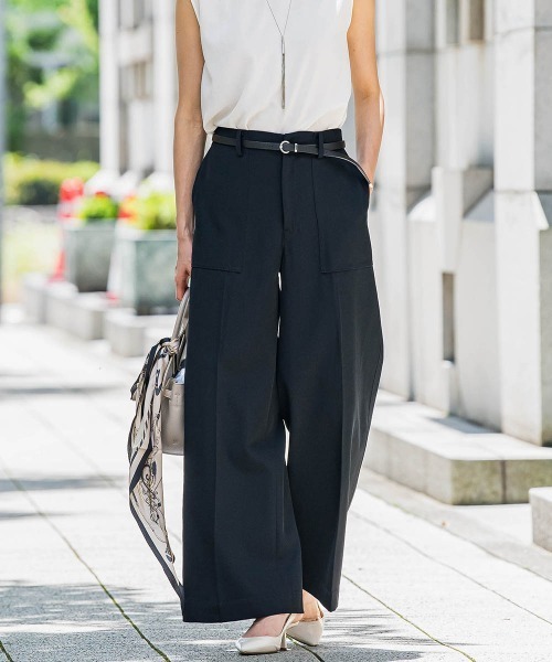 LAUTREAMONT（ロートレアモン） チノパン タックレスワイドチノパンツ