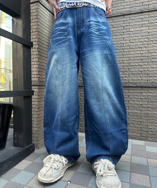 ATMARK ワイドパンツ ジーンズ デニム デニムパンツ 「ZOZO限定