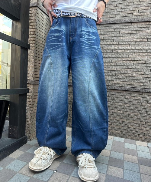 ATMARK ワイドパンツ ジーンズ デニム デニムパンツ 「ZOZO限定