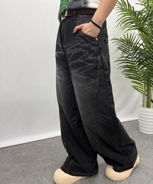 ATMARK ワイドパンツ ジーンズ デニム デニムパンツ 「ZOZO限定 
