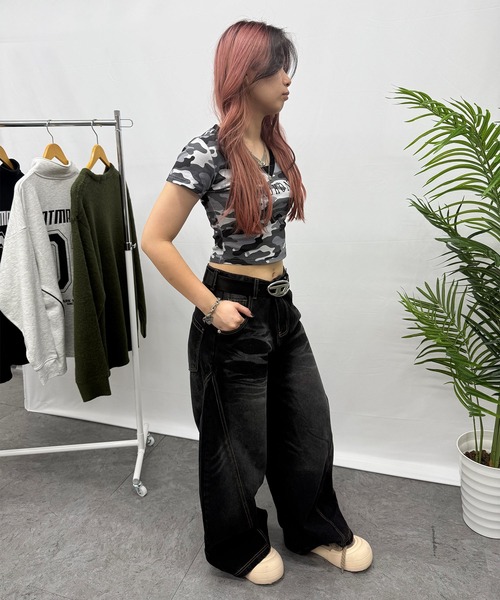 ATMARK ワイドパンツ ジーンズ デニム デニムパンツ 「ZOZO限定 
