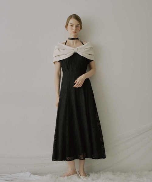 本日限定お値下げ！ハイゲージポンチドレス HEIREN ドレス リボンケープレースドレス : ZOZOTOWN Yahoo!店 - 通販