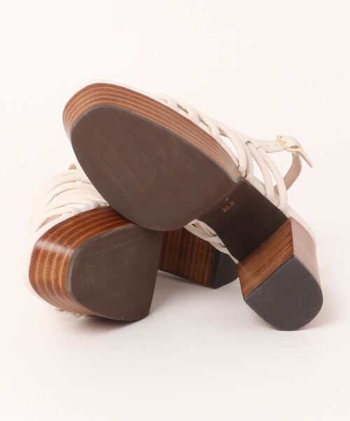 「あしながおじさん」 ヒールサンダル 23.5cm オフホワイト レディース_画像3