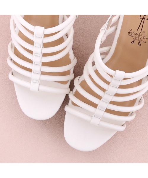 「あしながおじさん」 ヒールサンダル 23.5cm オフホワイト レディース_画像6