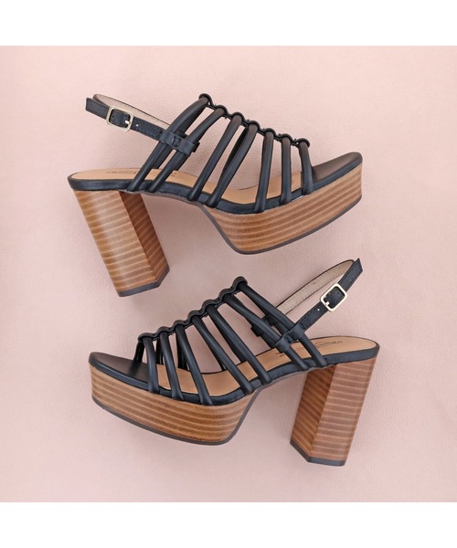 「あしながおじさん」 ヒールサンダル 23.5cm オフホワイト レディース_画像8