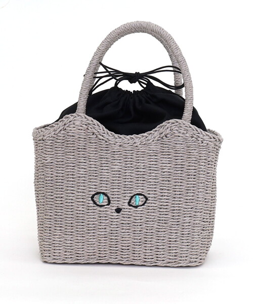 「COOCO」 かごバッグ FREE グレー レディース_画像4